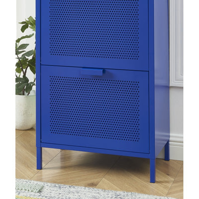 Meuble à chaussures PANTONE métal bleu électrique