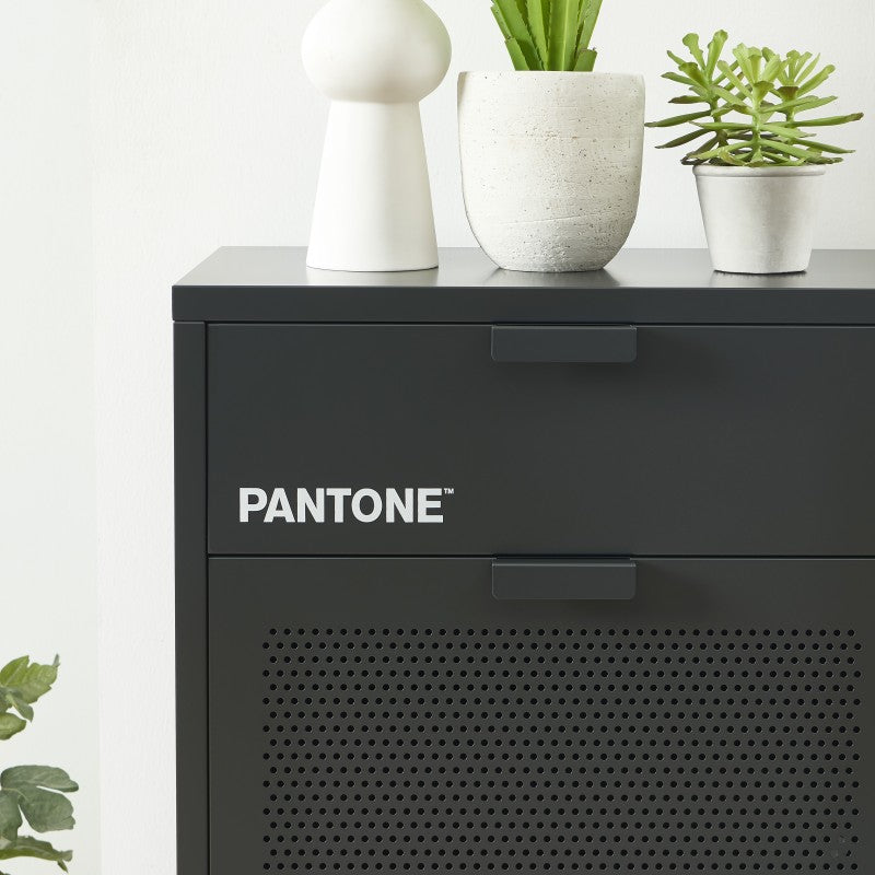 Meuble à chaussures PANTONE métal gris anthracite