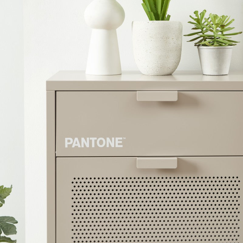 Meuble à chaussures PANTONE métal taupe