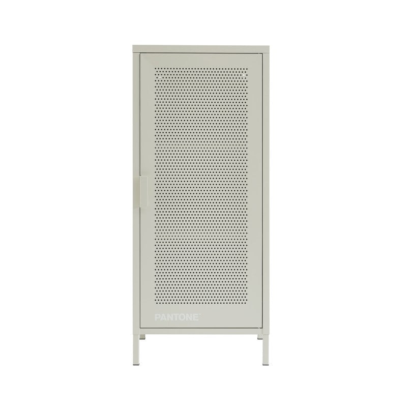 Caisson de bureau métal beige sable époxy mat PANTONE h105cm, style industriel