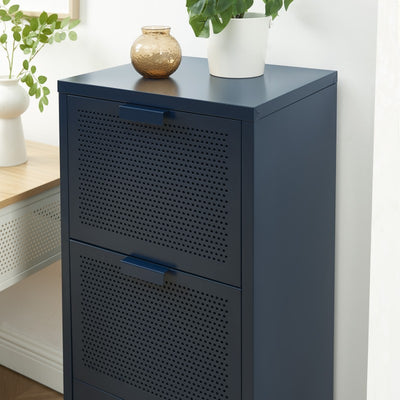 Caisson de bureau PANTONE métal bleu nuit 3 tiroirs h105cm