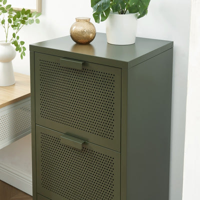 Caisson de bureau PANTONE métal vert olive h105cm