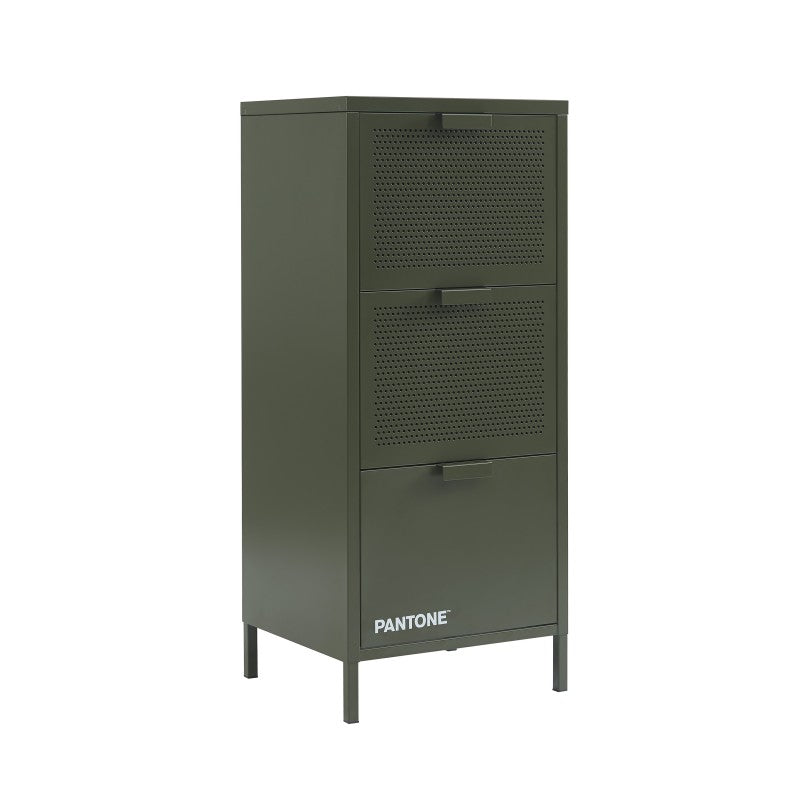 Caisson de bureau PANTONE métal vert olive h105cm