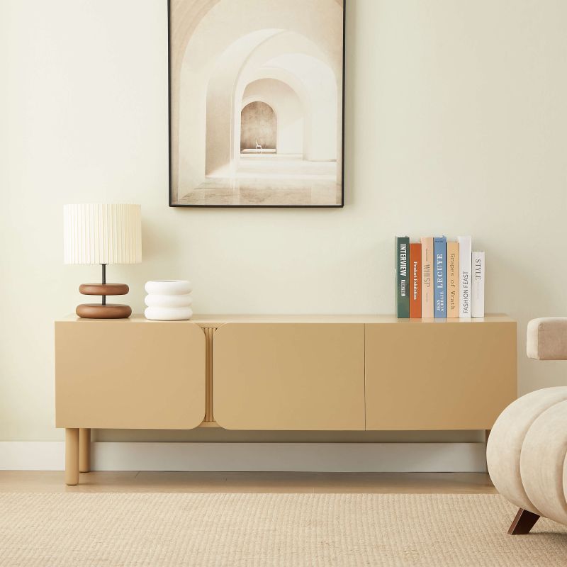 Meuble TV BRAGA beige 3 portes 150cm