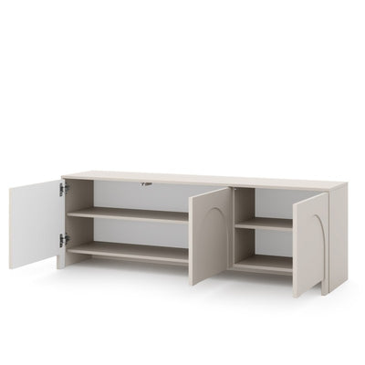 Meuble TV EDDA coloris cachemire 3 portes 150cm
