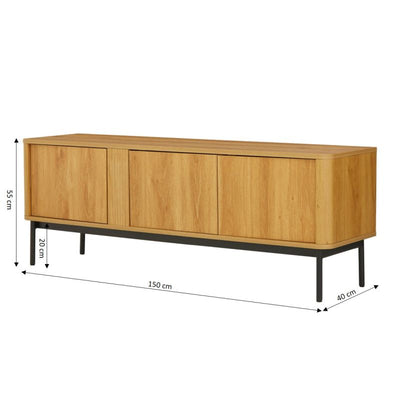 Meuble TV ICA effet chêne 150cm