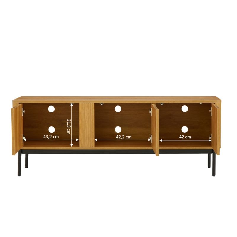 Meuble TV ICA effet chêne 150cm