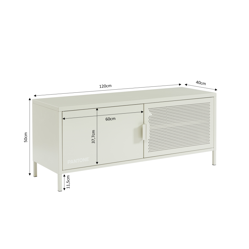 Meuble TV PANTONE beige sable 120cm