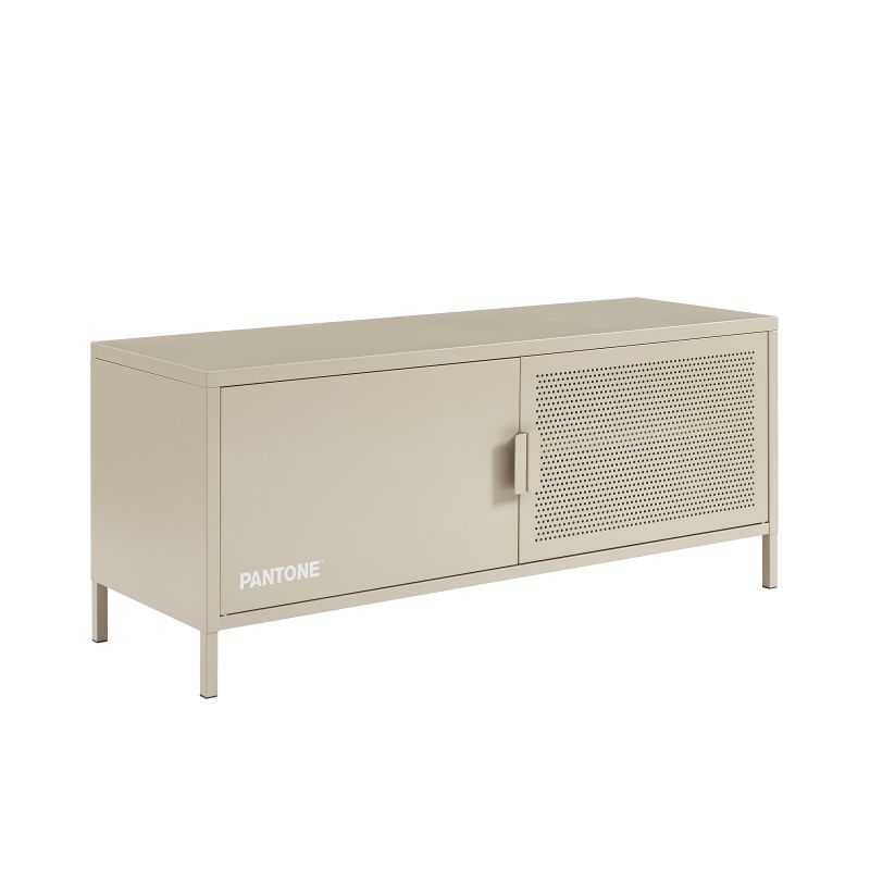 Meuble TV PANTONE métal taupe 120cm