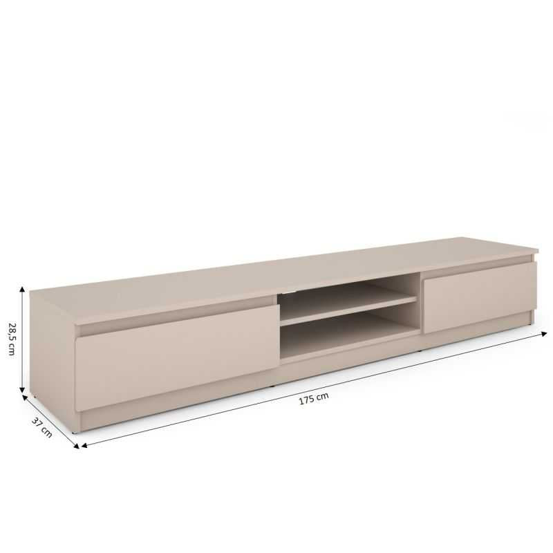 Meuble TV SNORRI cachemire 2 portes 175cm