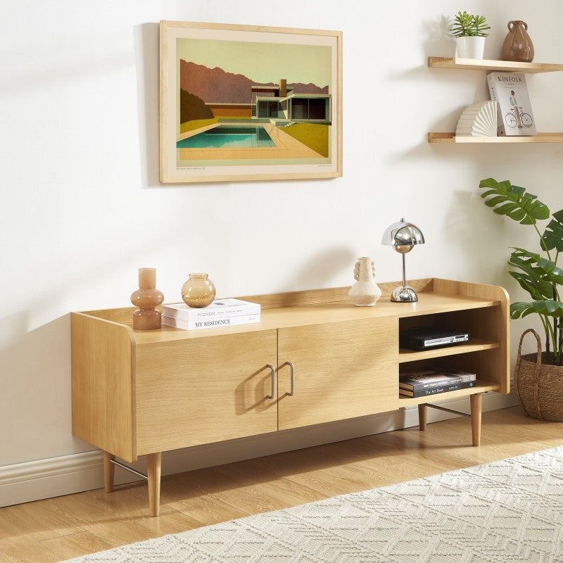 Meuble TV TWIGGY placage chêne 150x57cm