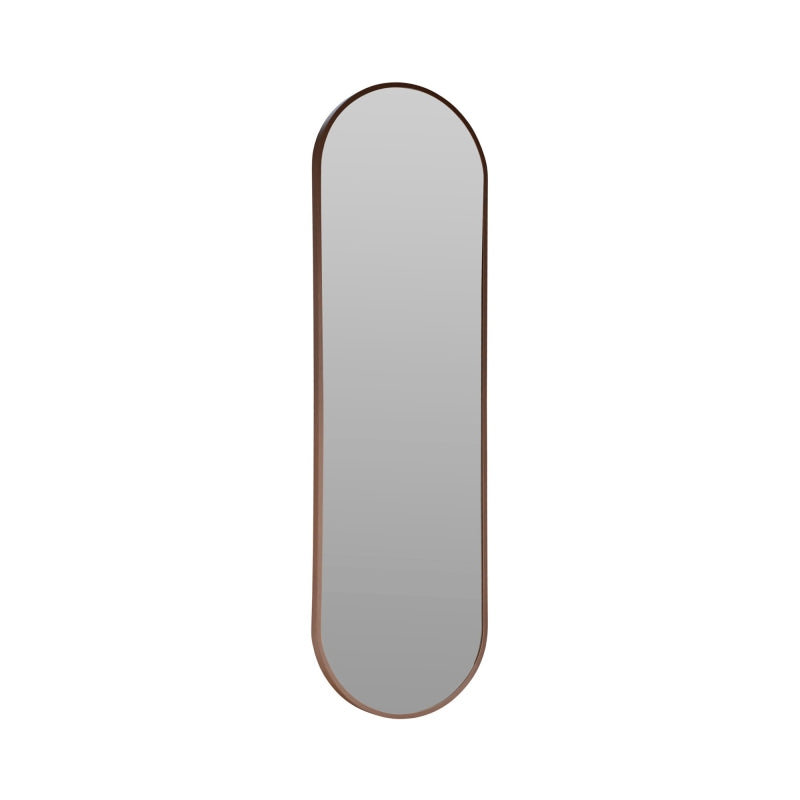 Miroir mural rectangulaire 30x100cm contour bois foncé, décoration intérieure intemporelle