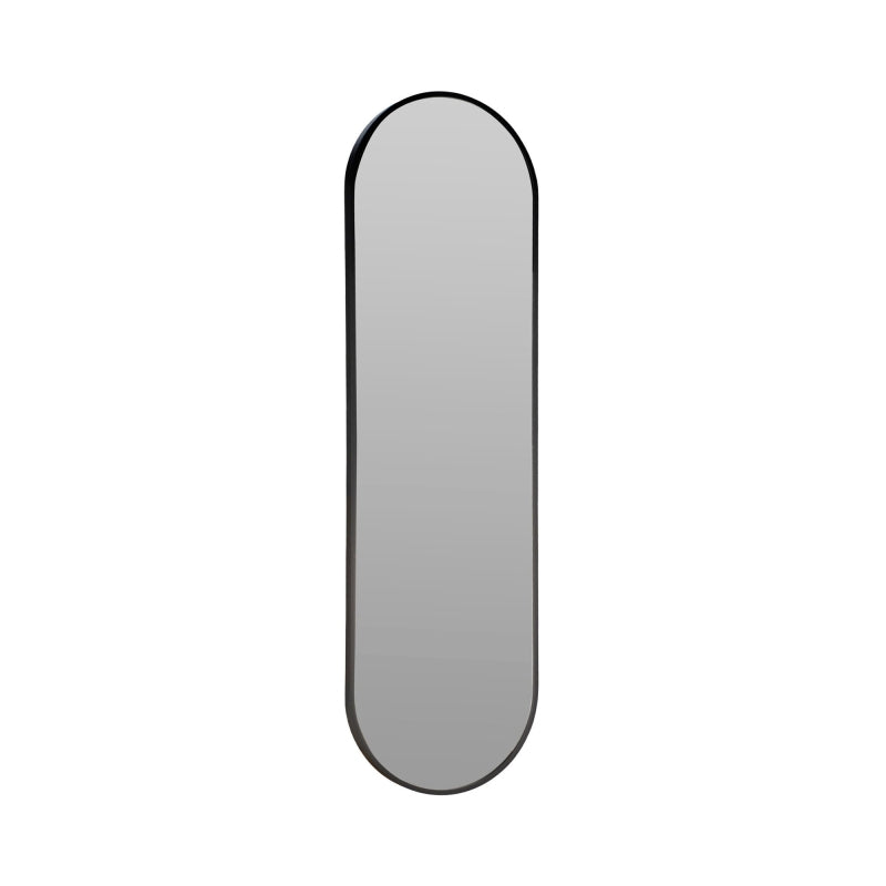 Miroir mural rectangulaire 30x100cm contour noir, décoration intemporelle style contemporain