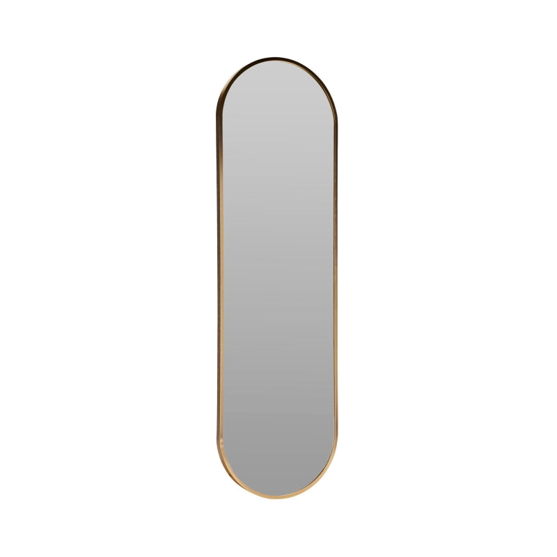 Miroir mural rectangulaire 30x100cm contour doré, décoration intemporelle style contemporain