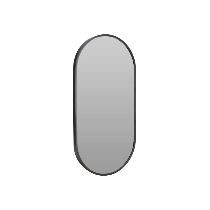 Miroir mural rectangulaire 30x60cm contour noir, décoration intemporelle style contemporain
