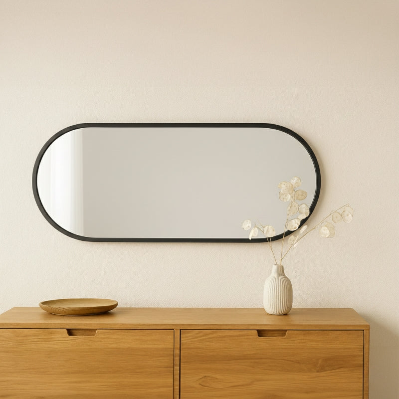 Miroir mural ADI 30x60cm contour noir