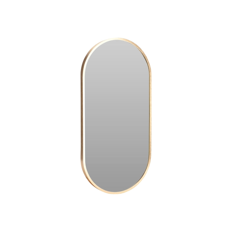 Miroir mural 30x60cm contour doré, décoration intemporelle style contemporain