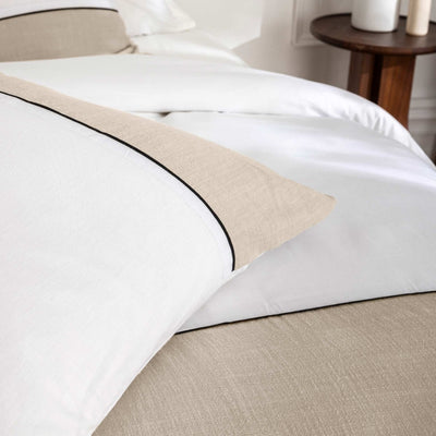 Parure de couette BROLE blanc 260x240 cm (3 pièces)