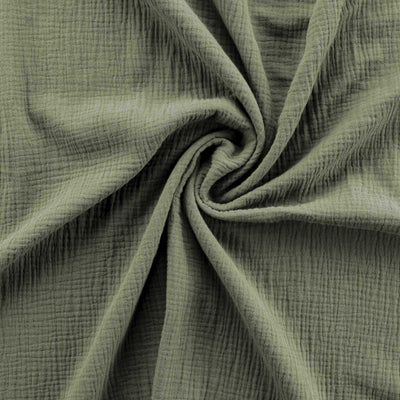 Parure de couette GUSTA gaze de coton kaki 240x220 cm (3 pièces)