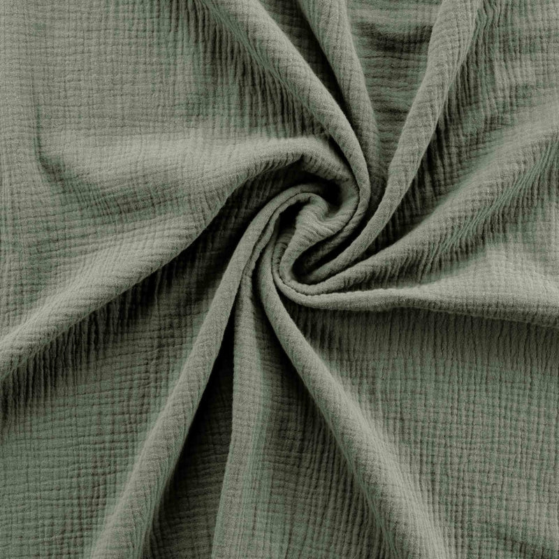 Parure de couette GUSTA gaze de coton kaki 260x240 cm (3 pièces)