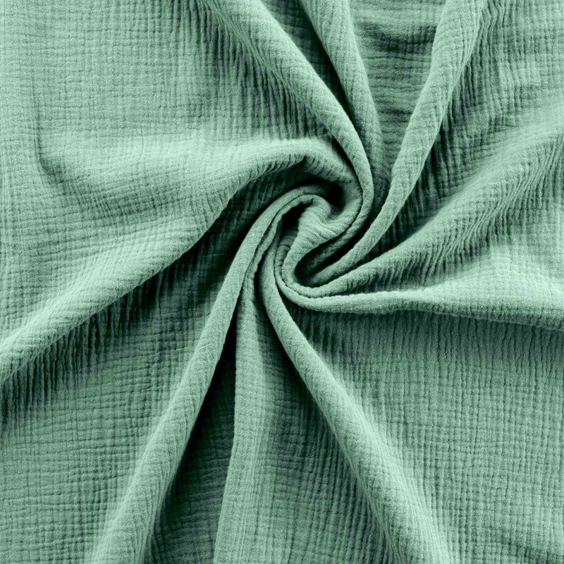 Parure de couette GUSTA gaze de coton sauge 240x220 cm (3 pièces)