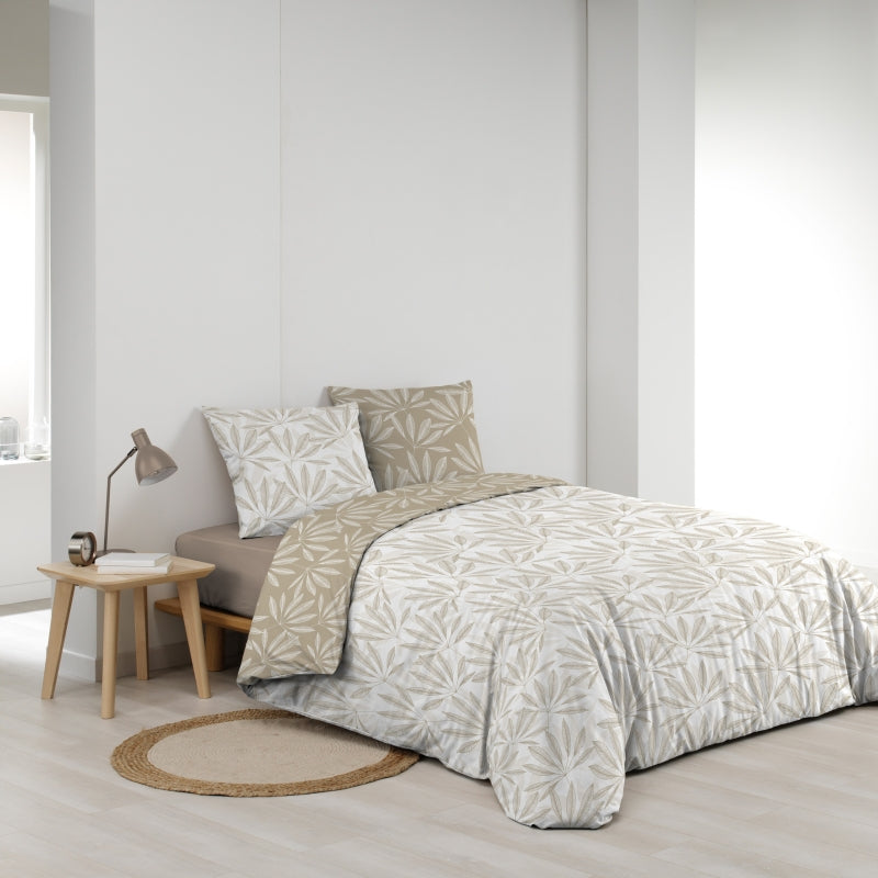 Parure de couette JAKU naturel 240x220 cm (3 pièces)