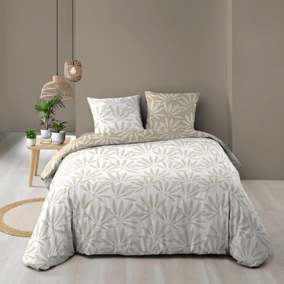Parure de couette JAKU naturel 240x220 cm (3 pièces)