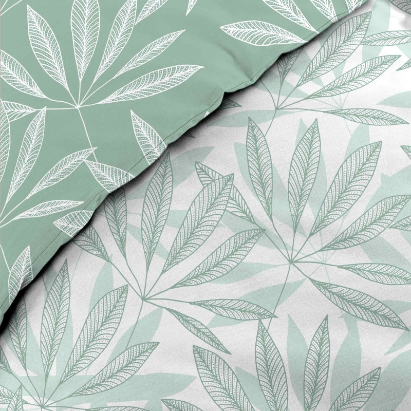 Parure de couette JAKU sauge 240x220 cm (3 pièces)