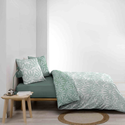 Parure de couette JAKU sauge 240x220 cm (3 pièces)