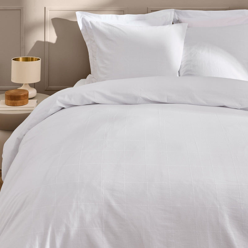Parure de couette KITO blanc 240x220 cm (3 pièces)
