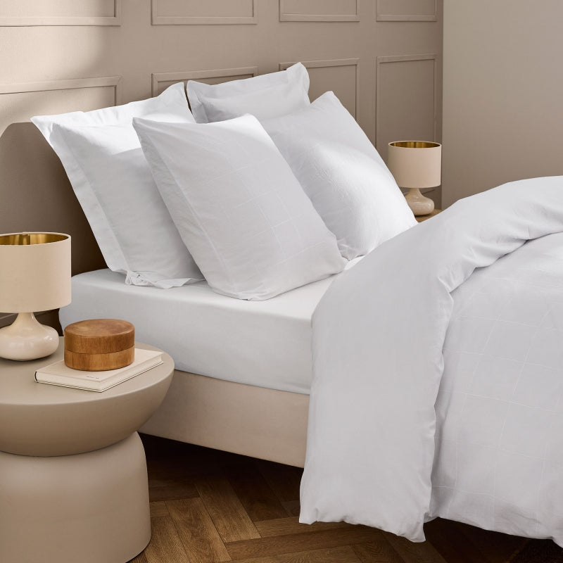 Parure de couette KITO blanc 260x240 cm (3 pièces)