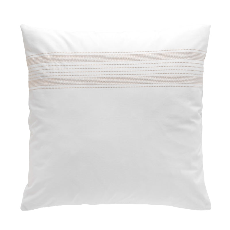 Parure de couette ORELI blanc rayé 260x240 cm (3 pièces)