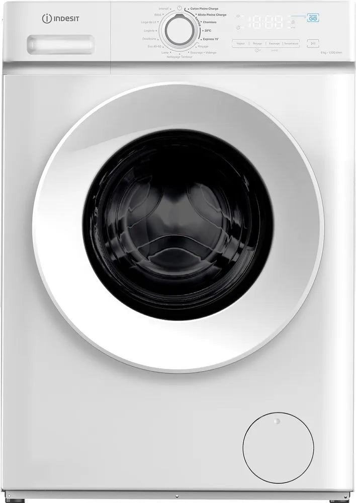 Lave-linge hublot INDESIT : 8 kg, Classe A, 1200 tr/min et 5 cycles rapides