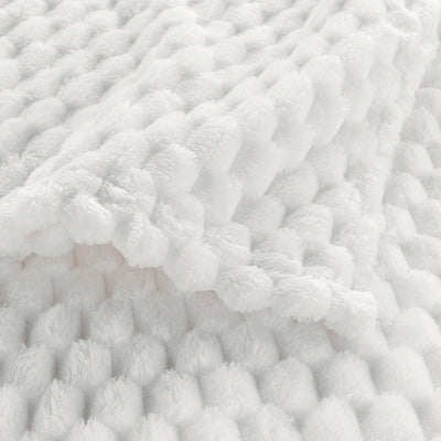 Plaid doux BOFY blanc 125x150 cm