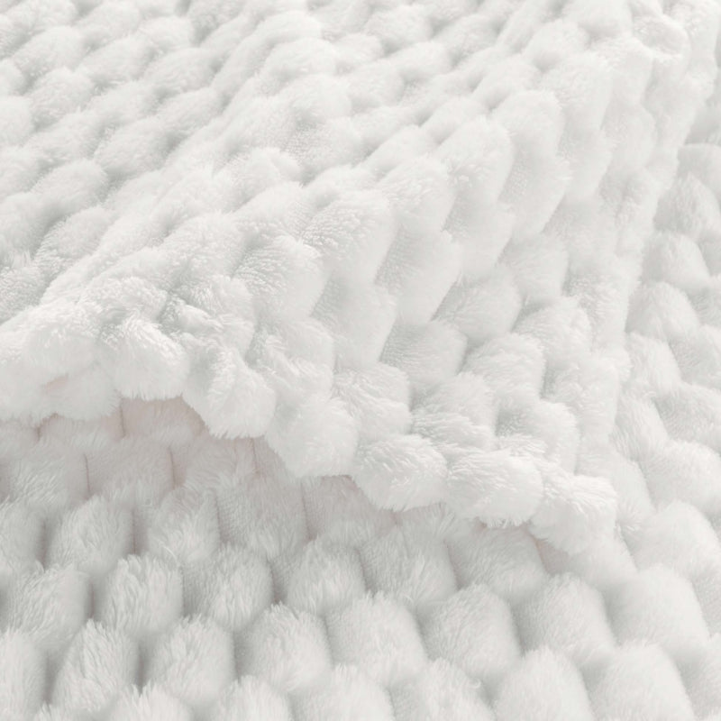 Plaid doux BOFY blanc 125x150 cm