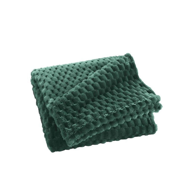 Plaid doux cédrè 125x150 cm, texture moelleuse pour canapé ou chambre cosy