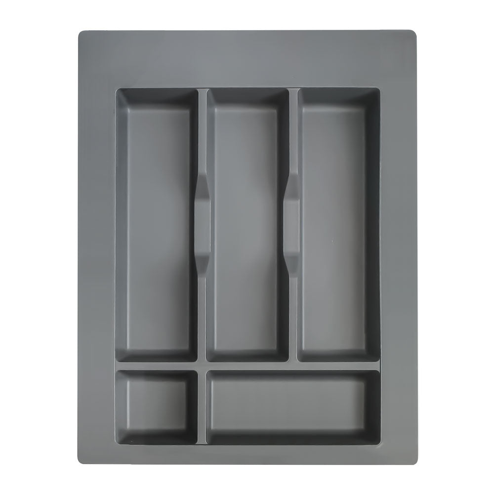 Range-couverts tiroir 359x473mm finition anthracite, organiseur rigide pour meuble cuisine 45cm