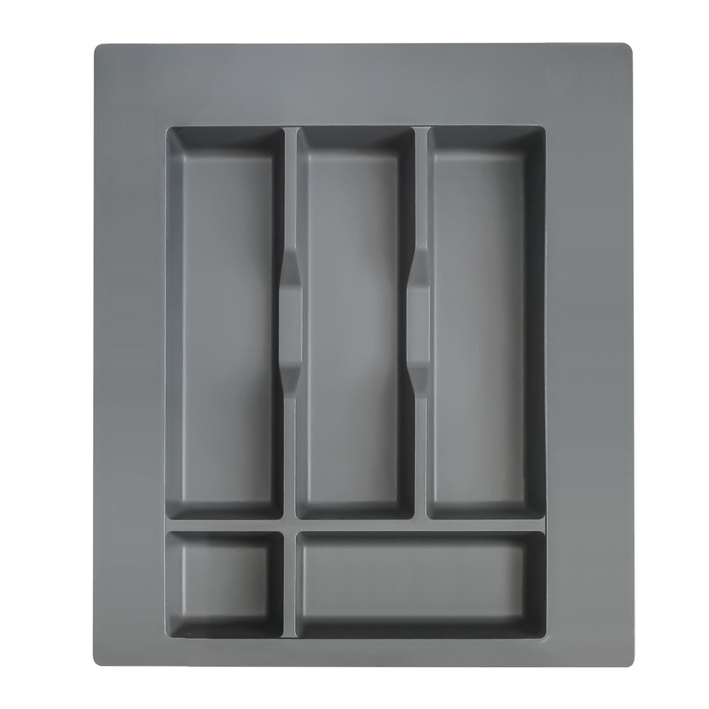 Organiseur de tiroir anthracite 409x473mm pour meuble cuisine 50cm, hauteur 45mm