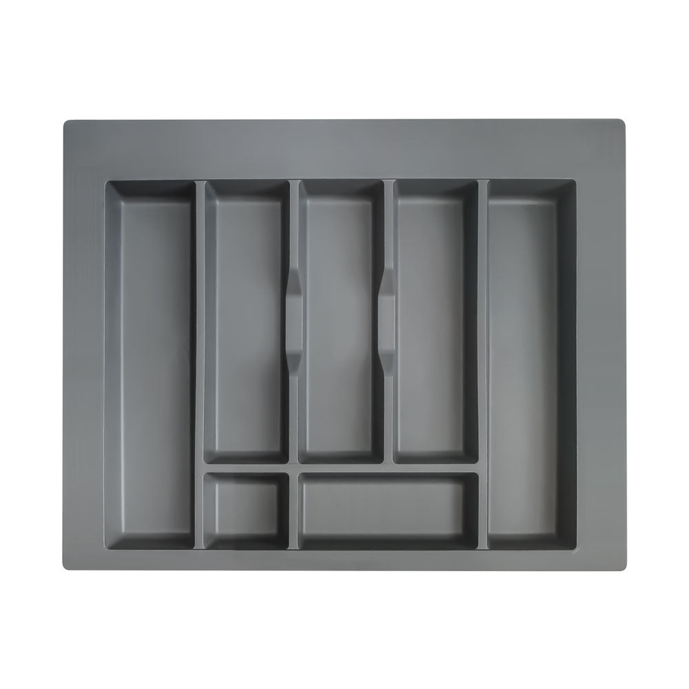 Range-couverts tiroir 609x473mm finition anthracite, organiseur rigide pour meuble cuisine 70cm