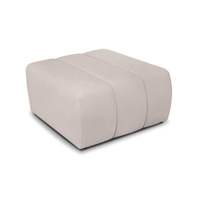 Pouf BELEM tissu chenille grège