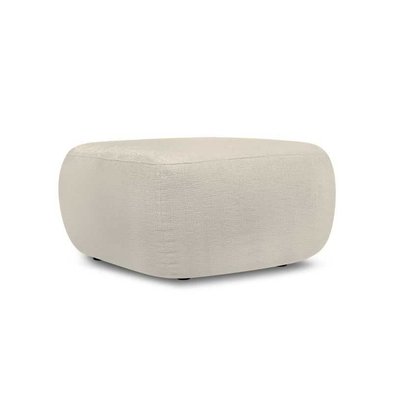 Pouf CARLOTTA tissu bouclette grège