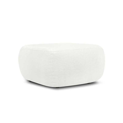 Pouf CARLOTTA tissu chenille écru