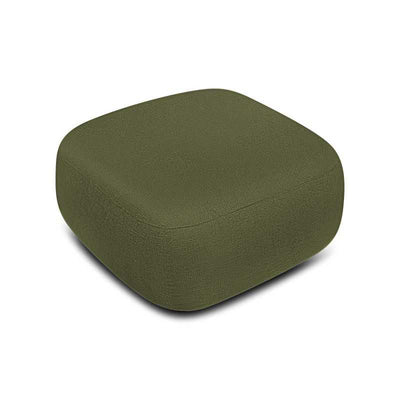 Pouf CARLOTTA tissu chenille vert kaki