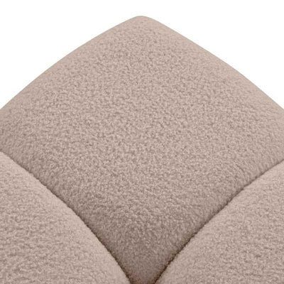 Pouf TASCA tissu bouclette taupe