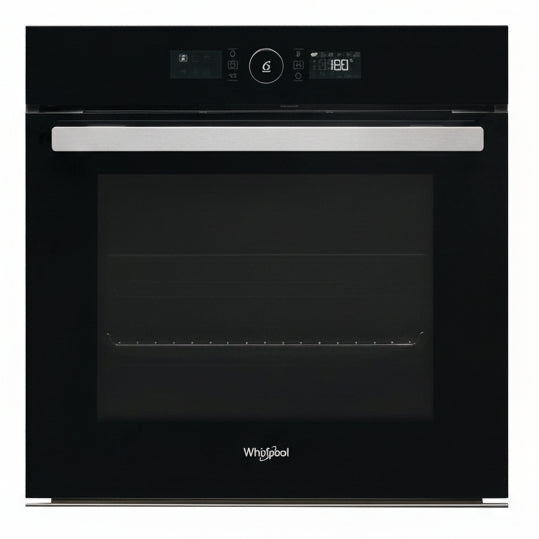 Four encastrable Whirlpool 73L pyrolyse express, technologie 6ème Sens, coloris noir