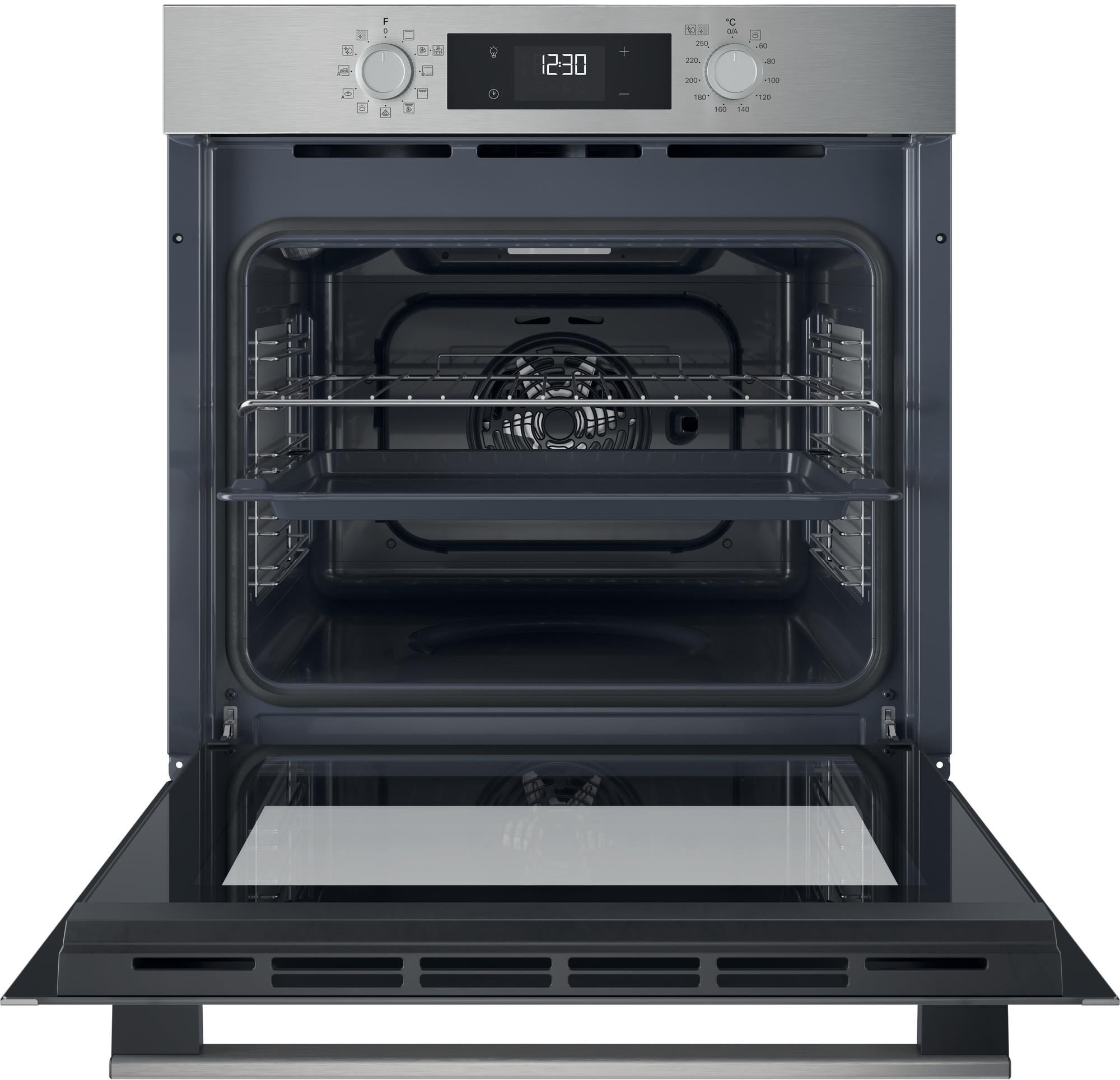 Four encastrable HOTPOINT HAO3 K58CU1 X : Multifonction 71 L, catalyse, gril basculant et classe A+