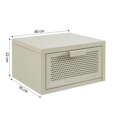Table de chevet murale PANTONE métal beige sable 40cm