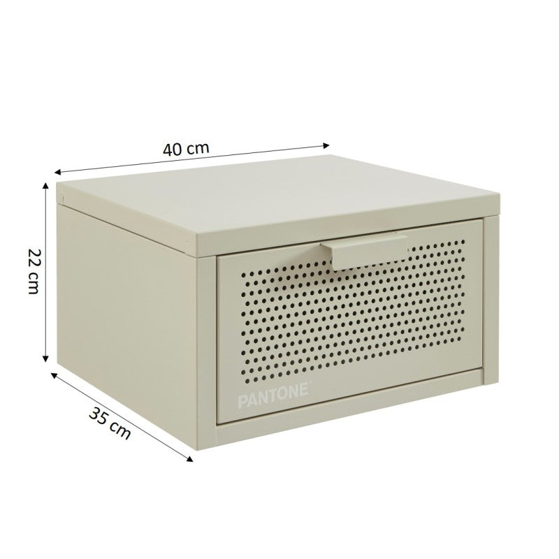 Table de chevet murale PANTONE métal beige sable 40cm