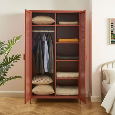 Armoire PANTONE métal terracotta 2 portes