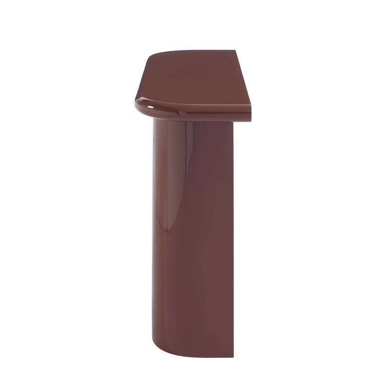 Console MOXY finition laquée brillante bordeaux 120cm